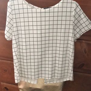 Black and white blouse